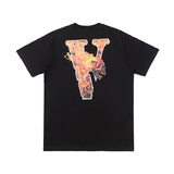Vlone Summer Printed Short Sleeve Loose Oversized Tshirt