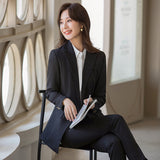Interview Suit Women's Blue Slim Fit Suit Trousers
