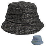 Bucket Hat Fishing Cap Cotton Print Fisherman Hat Vintage Denim Fashion Casual Sun-Proof Hat