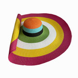 Summer Hats Rainbow Striped Hat Children Sun Protection Hat Beach Sun Hat