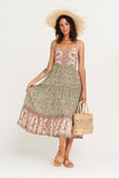 Kendall Jenner Wedding Guest Dress Bohemian Long Strap Floral High Waist