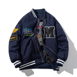 Varsity Jacket Embroidered Flight Suit Baseball Uniform Hooded Jacket