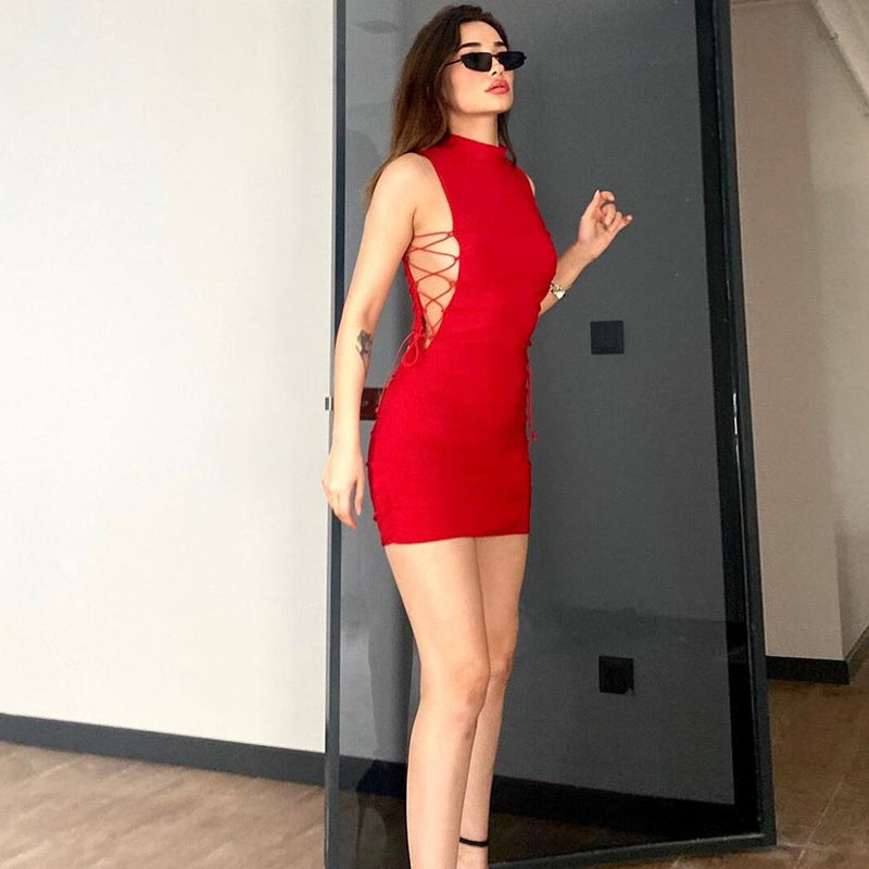 Music Festivals Rave Outfits Dress Summer Women's Fashion round Neck Sexy Dress