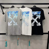 Off White T Shirt Short Sleeve Men'S And Women'S Cotton Tshirt Owt