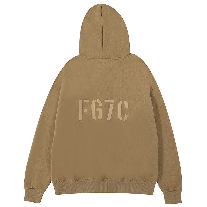 Kanye West Sunday Service Hoodie Fg7c Three-Dimensional Flocking Letter Fleece Hooded Sweater