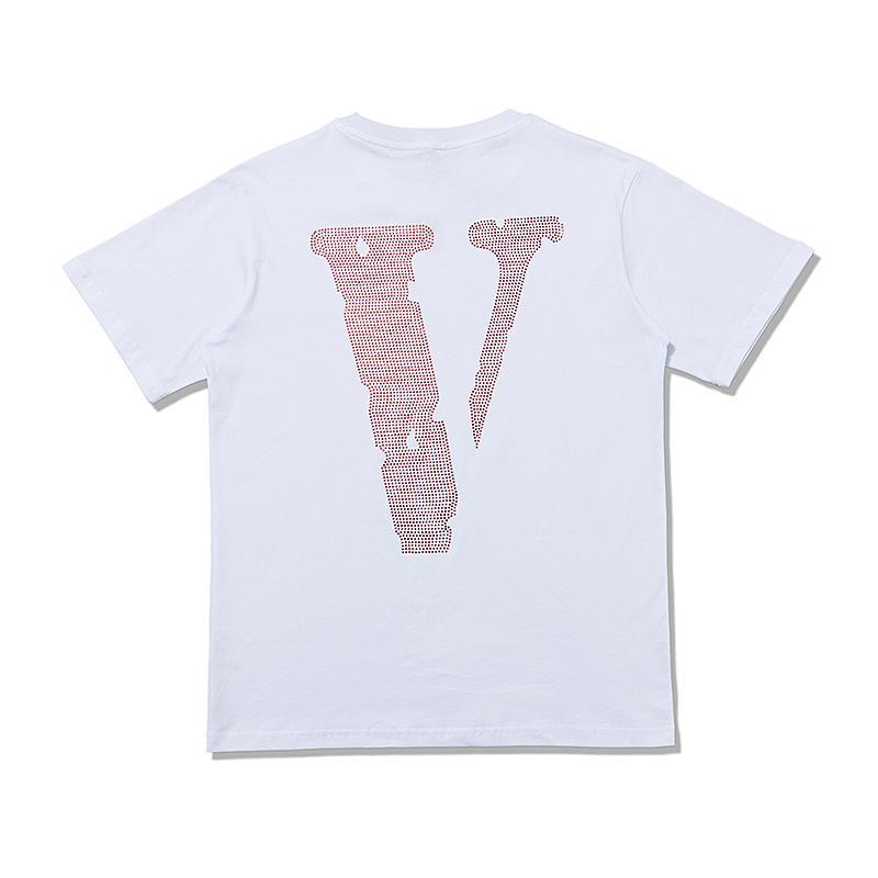 Vlone Men And Women Couple Personality Plus Size Retro Sports Short Sleeve Tshirt