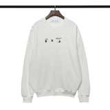 Off White Sweatshirts Pattern Crew Neck Pullover Sweatshirt Ow Men'S And Women'S Loose Coat