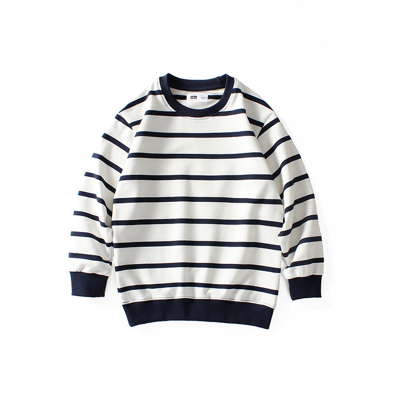 Children Long Sleeve Shirts Spring and Autumn Boy's Hoody Striped Long-Sleeve T-shirt