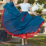 MIDI Mauve Skirt Summer Chiffon Half-Length Dress Beach Vacation