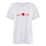 Valentine's Day T Shirt Casual T-shirt Short Sleeve Love Printed T-shirt
