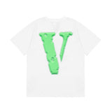 Vlone T Shirt Printed Large V Plus Size Retro Sports Short Sleeve Male Half Sleeve Vlone