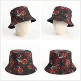 Bucket Hat Fishing Cap Cotton Print Fisherman Hat Hat Printed Cartoon Outdoor Travel Cap