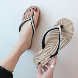 Women Open Toe Sandals Flats Plus Size Summer Fashion Casual Sandals