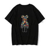 Bape Bearbrick T Shirt Spring And Summer Leisure Loose Classic Cartoon Print