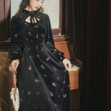 Coachella Music Festival Outfits Vintage Black Cheongsam Dress