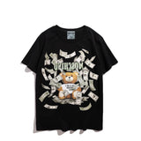 Moschino T Shirt Teddy Bear Pattern Quick-Drying Loose Short Sleeve