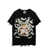 Moschino T Shirt Teddy Bear Pattern Quick-Drying Loose Short Sleeve