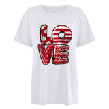 Valentine's Day T Shirt Casual T-shirt Short Sleeve Love Printed T-shirt