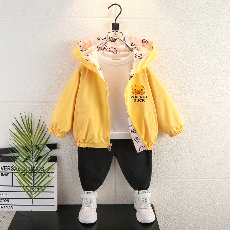 Toddler Boys Jackets Boys' Coat Spring and Autumn Hooded Jacket