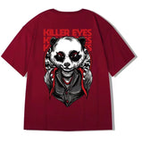 Men T-Shirts Loose Printed round Neck Half Sleeve