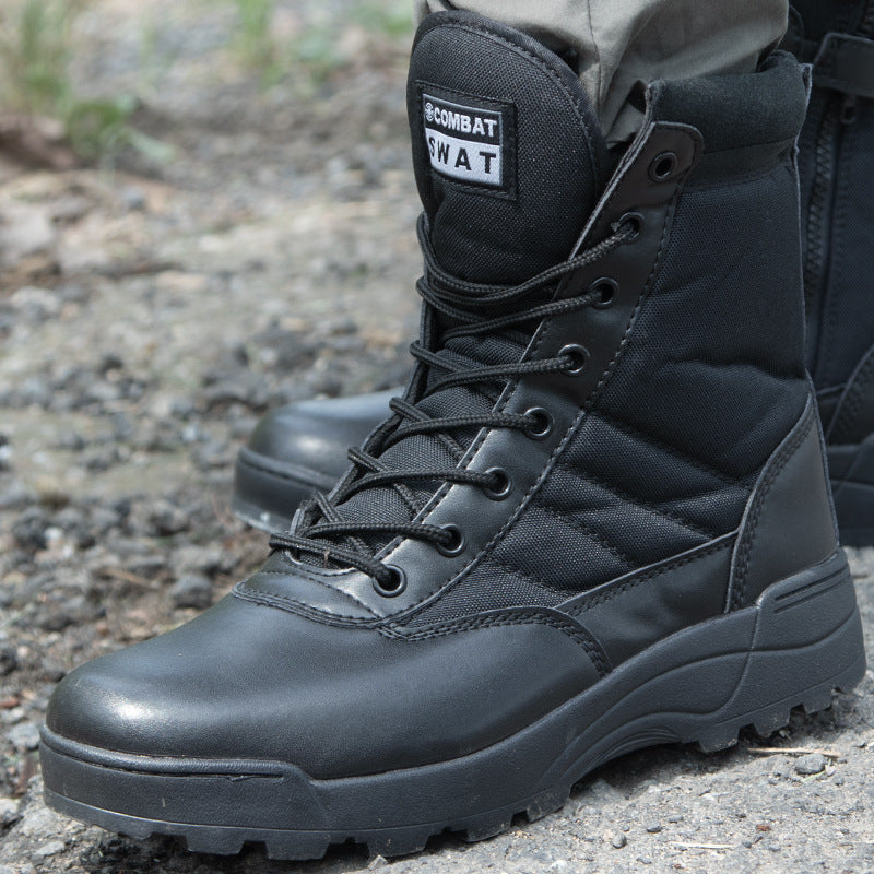 Hiking Shoes Outdoor Boots Combat Boots Combat Boots High-Top Anti-Slip Wear-Resistant Anti-Kick Anti-Collision Military Boots Hiking Boots