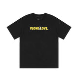 Vlone T Shirt Summer Yellow Big V Rabbit Print Hip Hop Men And Women Casual Short Sleeve T-Shirt