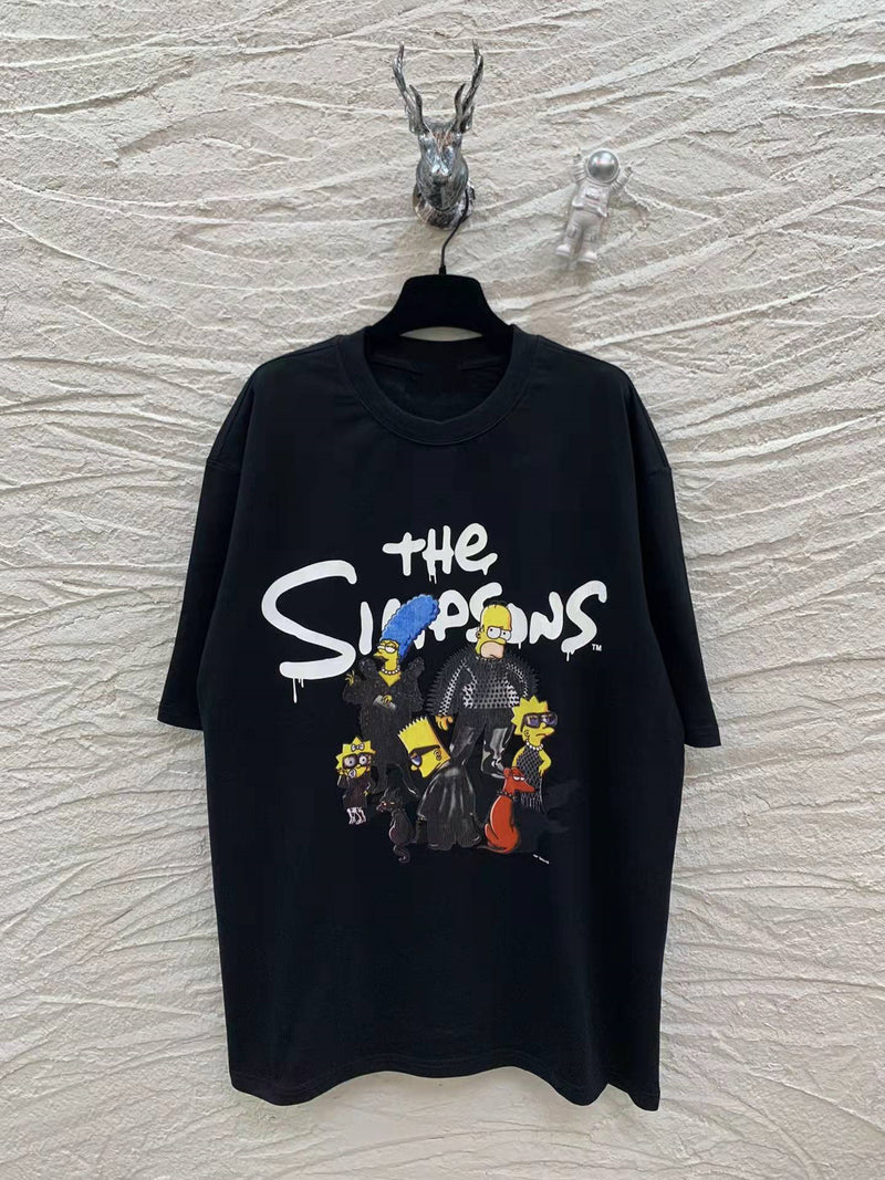 The Simpsons T Shirts Printed Short Sleeve Loose