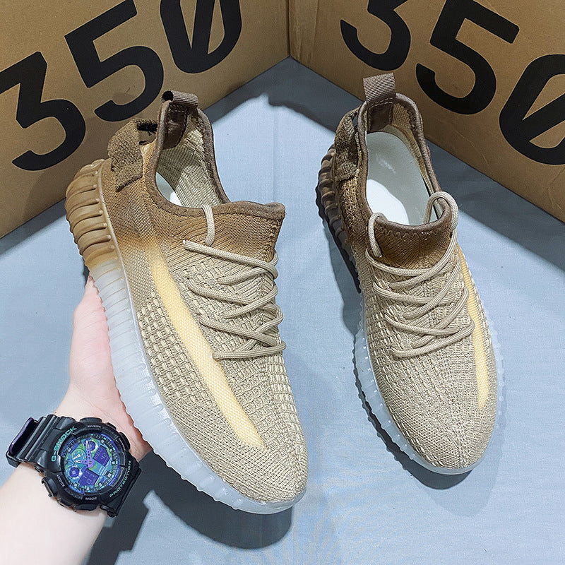 Sneaker Shoes Fashion Gradient Sneakers Summer Flying Woven Breathable Running Casual Shoes