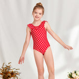 Children Swimsuit Girls' Swimwear Polka Dot Print One-Piece Swimsuit