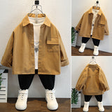 Toddler Boys Sweater Boys' Shirt Shirt Coat Spring and Autumn