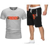 Vlone T Shirts & Shorts 2 Piece Set Summer Trendy Shorts Men'S Casual