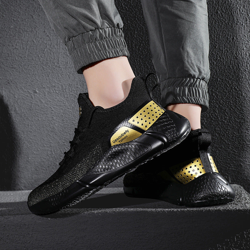 Men Sneakers Men Walking Shoes for Jogging Breathable Lightweight Shoes plus Size Summer Flyknit Mesh Shoes Light Running