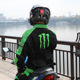 Monster Energy Biker Jacket Summer Men'S Jacket Thin With Protective Gear