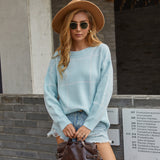 Women Pullover Knit Sweater Autumn and Winter Striped Plaid Sweater for Women Fashionable Jacket