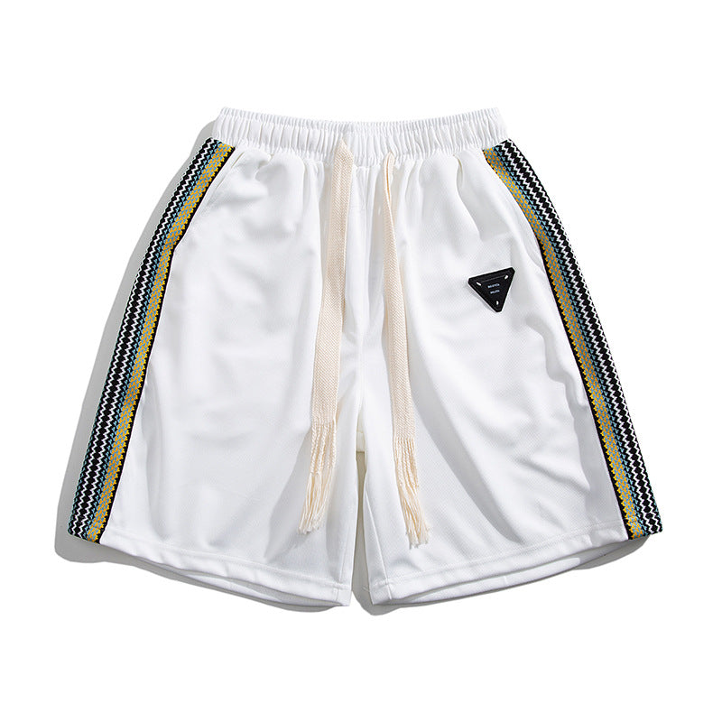 Men White Shorts Summer Exercise Shorts Men's Casual