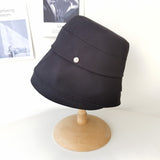 Women Bucket Hat Small Basin Sun Cloth Hat Big Head Circumference Sunshade