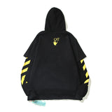 off White Hoodie Autumn Printed Loose Hooded Sweater Jacket