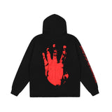 Kanye West Sunday Service Hoodie Palm Print Hoodie Fleece-Lined