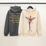 Nirvana Hoodie Dark Angel Print Distressed Hooded Sweater Rock Hip Hop Retro