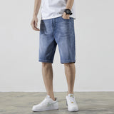 Men Denim Shorts Summer Thin Denim Shorts Stretch