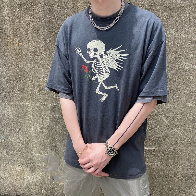 Skull Apparel Angel Skull Loose