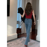 Gloria Vanderbilt Jeans Irregular Slit High Waist Mopping