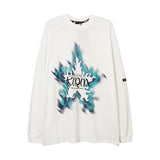 Man Fall Outfits Loose round Neck Letter Long Sleeve National Fashion Brand Heart Printing Couple Sweater Top Men