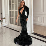Skin Tight Long Dresses Sexy Sequins Dress