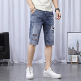 Men Jorts Men's Denim Retro Loose Elastic