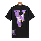 Vlone T Shirt Summer Short-Sleeved Men'S And Women'S T-Shirt Street Popular Flying Pigeon Printing Half Sleeve Shirt