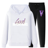 Vlone Hoodie & Pants 2 Piece Set Casual Loose Hoodie Sweatshirt