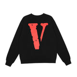 Vlone Sweatshirt Printed Crew Neck Sweatshirt Casual Loose Large V Men And Women Autumn