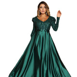 Long Homecoming Dresses Deep V Swing Sexy Dress Evening Dress
