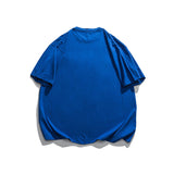 Men T Shitrs Color Letter Foam Starry Sky Printed Round Neck